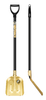 Лопата совковая 2219-Ч Клондайк с ребрами жесткости с ручкой, ЦИ