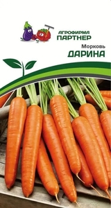 Морковь Дарина 1 г,Устойчивость к заболеваниям и различным неблагоприятным погодным условиям очень хорошая. Сорт ценится за высокотоварные корнеплоды и высокие показатели урожайности, Партнёр