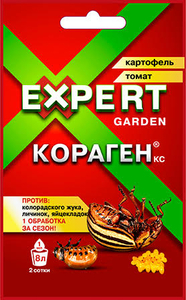 Кораген Картофель,Томат 1 мл EG,Эффективен против колорадского жука, личинок всех возрастов и яиц вредителей.