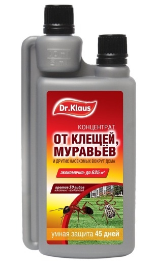 Жидкость Dr. Klaus от клещей муравьёв и других насекомых вокруг дома, 250 мл